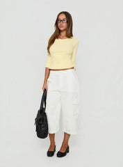 Bridgeta V Neck 3/4 Sleeve Top Lemon