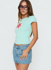 Lush Lagoon Graphic Baby Tee Turquoise