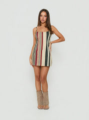 Yumiko Scoop Playsuit Multi Stripe