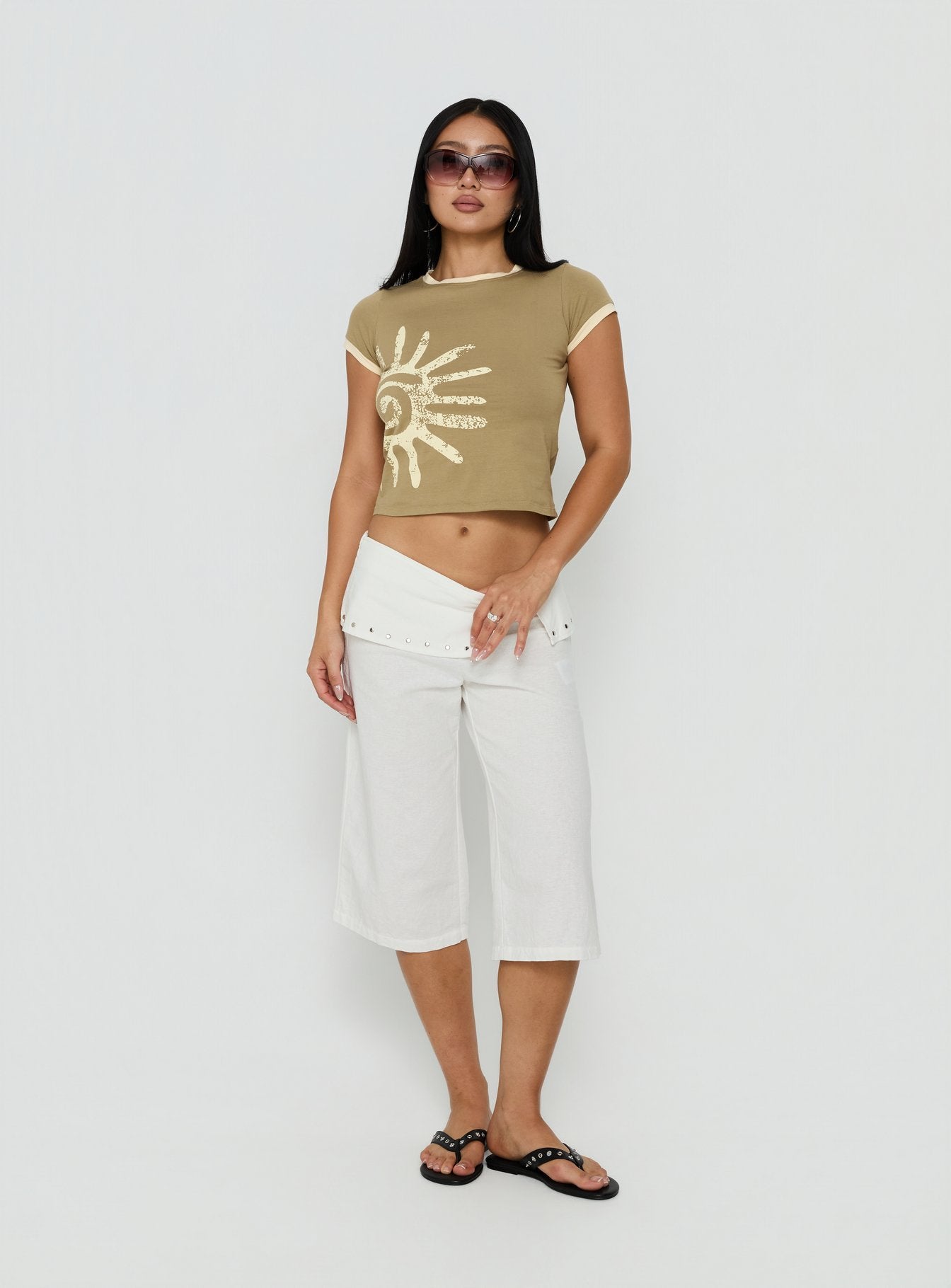 Sutin Tee Khaki Buttermilk Shell