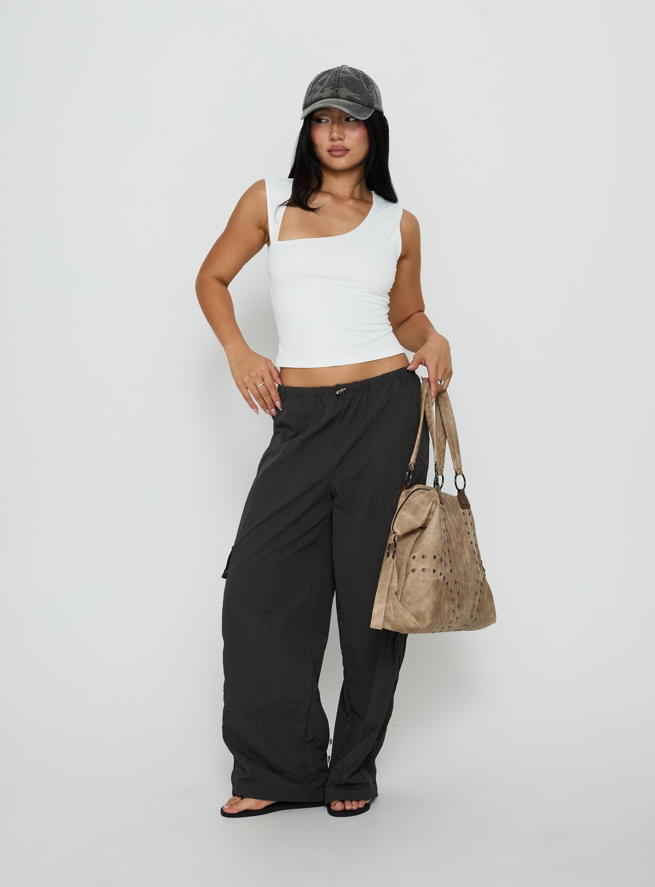 Tannen Cut Out Tank Top White
