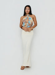 Kamella Keyhole Halter Top Multi