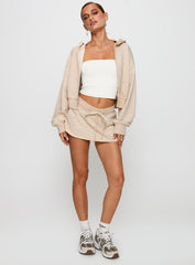 Down Low Fleece Skort Oat Marle