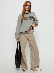 Star Track Graphic Jumper Grey