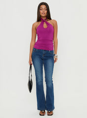Amerika Twist Neck Top Purple