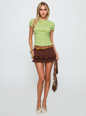 Romelle Shirred Top Lime