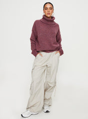 Oswin Turtleneck Sweater Burgundy