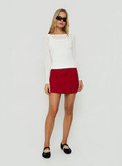 Theaya Sheer Layered Long Sleeve Top White