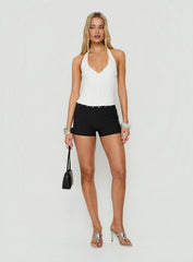 Sherah Halter Neck Corset Top White