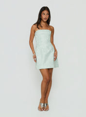 Heaven Sent Strapless Mini Dress Mint