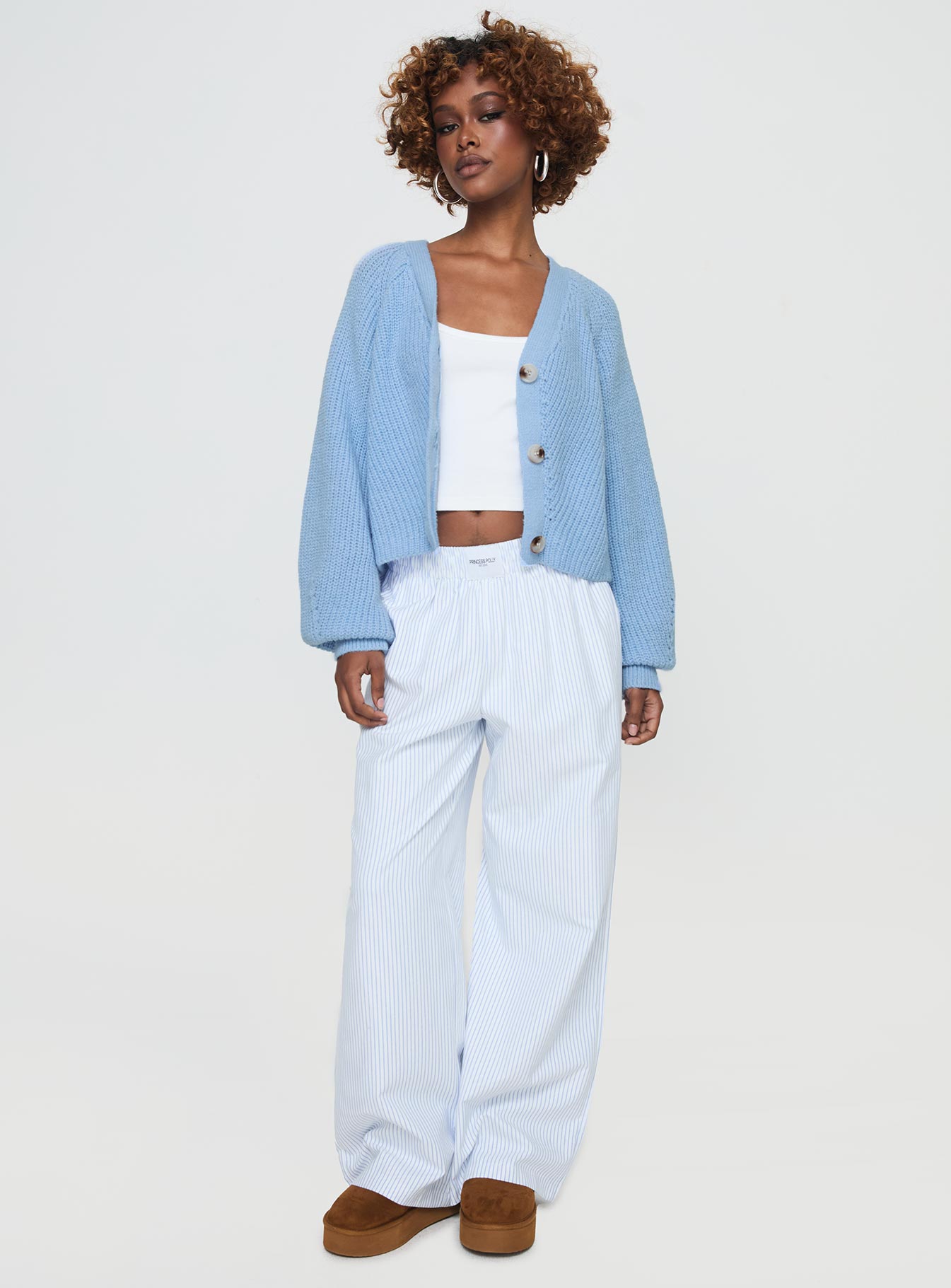 Leskie Cardigan Pale Blue
