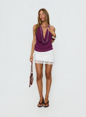 Summerset Sequin Mini Skirt White