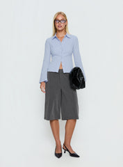 Emersonne Button Up Top Blue