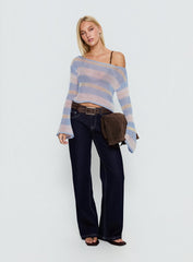 Cafe Pari Sweater Blue Stripe