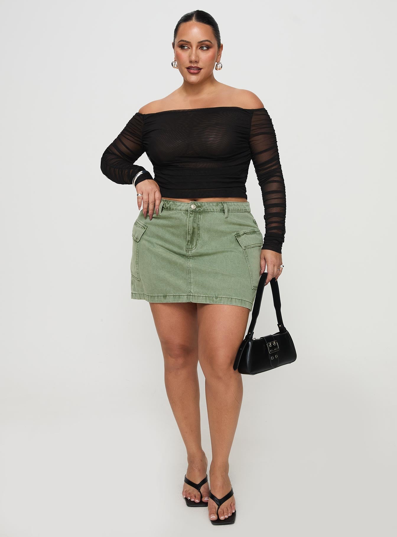 Hartford Off The Shoulder Top Black Curve