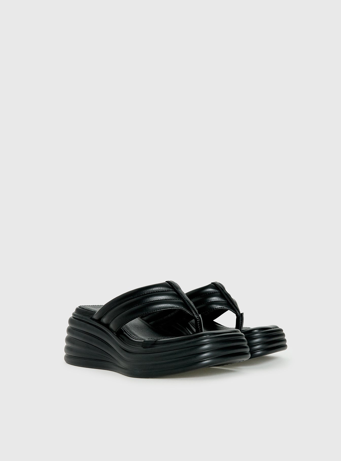 Therapy Flames Platform Sandals Black