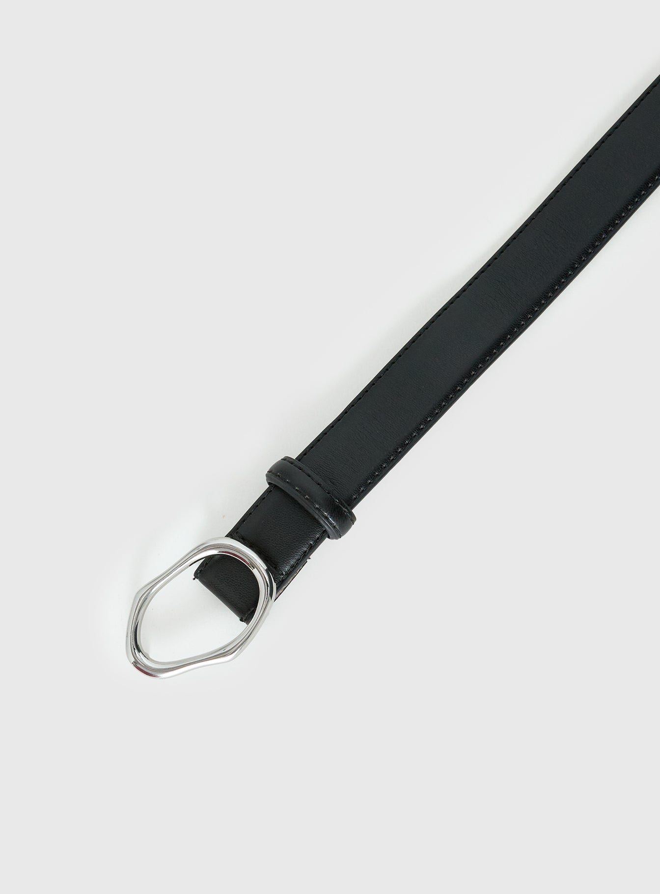 Elenna Faux Leather Belt Black / Silver