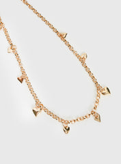 Forever Loved Heart Chain Belt Gold