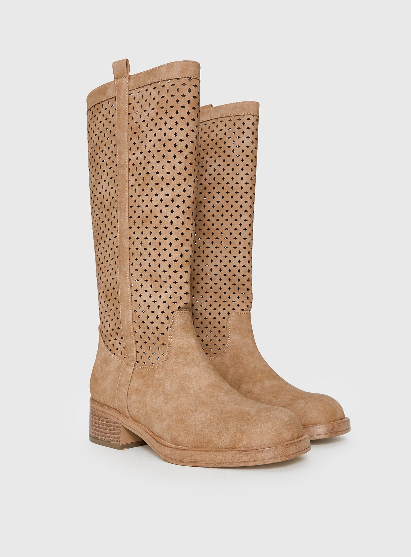 Therapy Festival Knee High Boots Natural