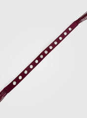 Maysie Faux Suede Tassel Belt Cherry