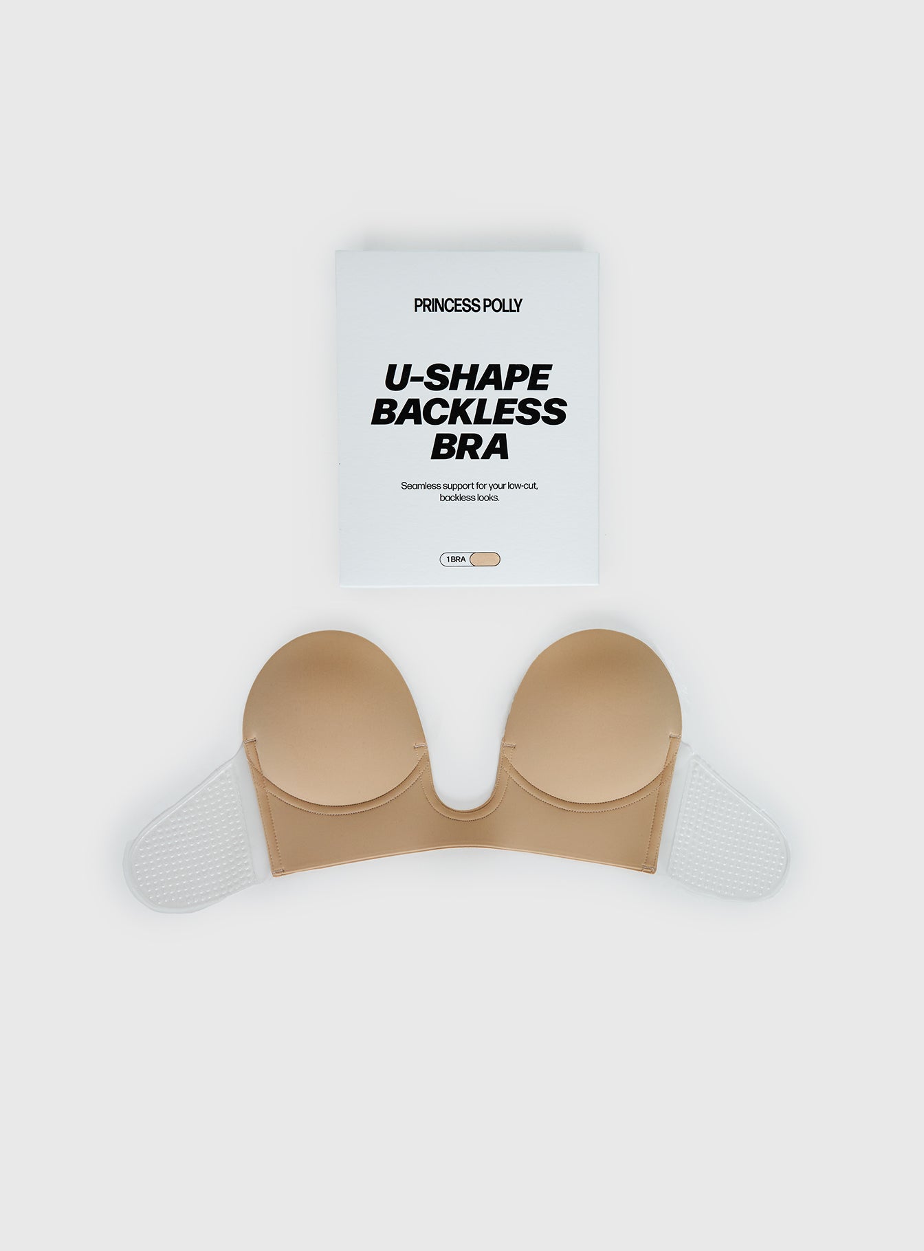 U-Shape Backless Bra Beige