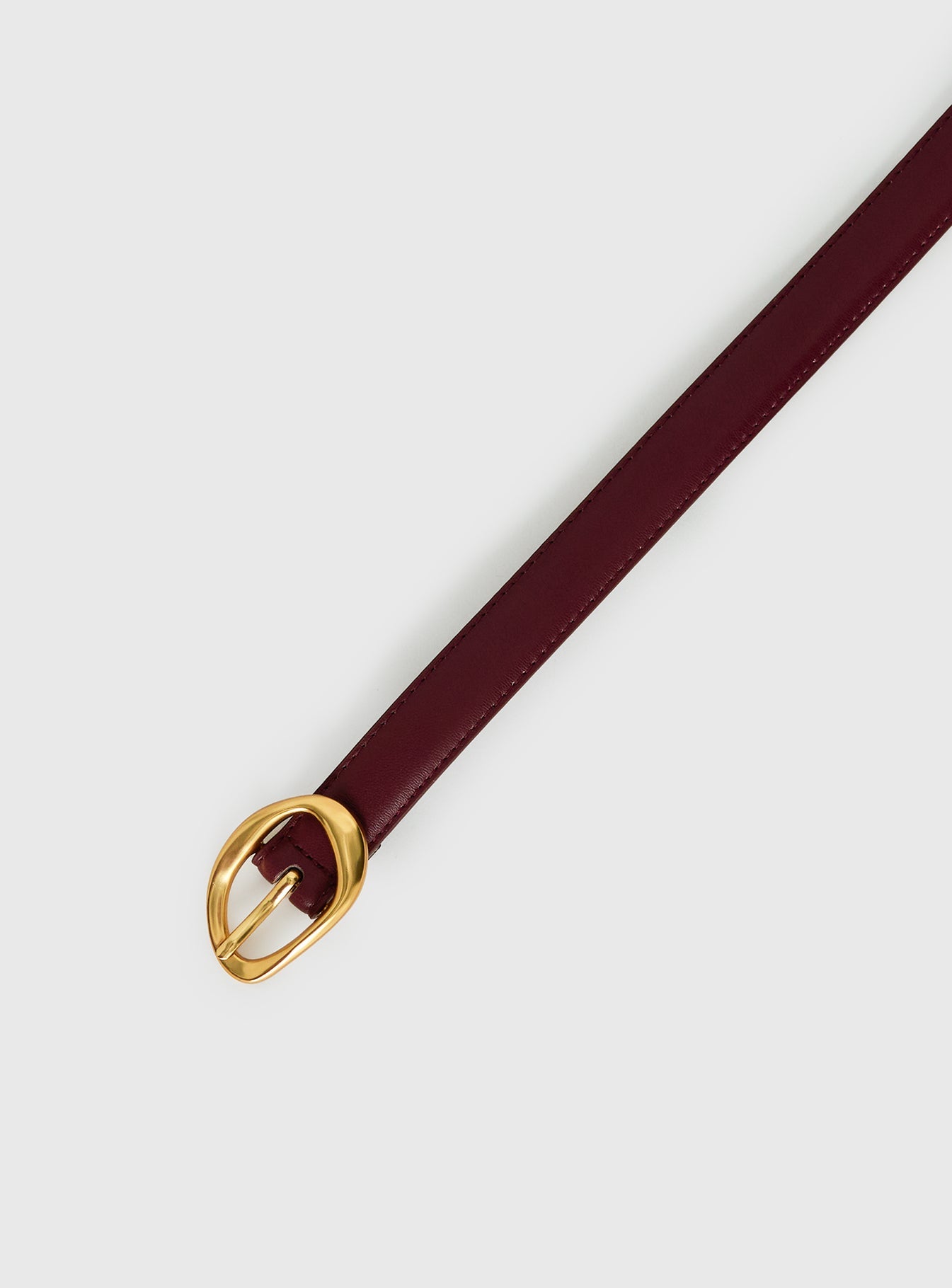 Atreides Faux Leather Belt Burgundy / Gold