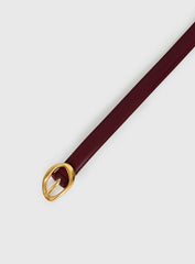 Atreides Faux Leather Belt Burgundy / Gold