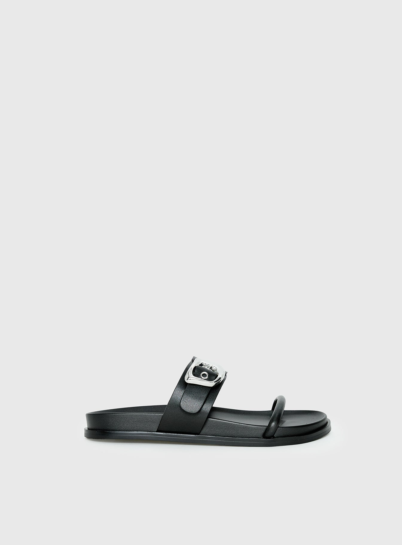 Worth It Buckle Detail Sandals Black