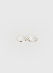 Something Sweet Stacked Ring Silver