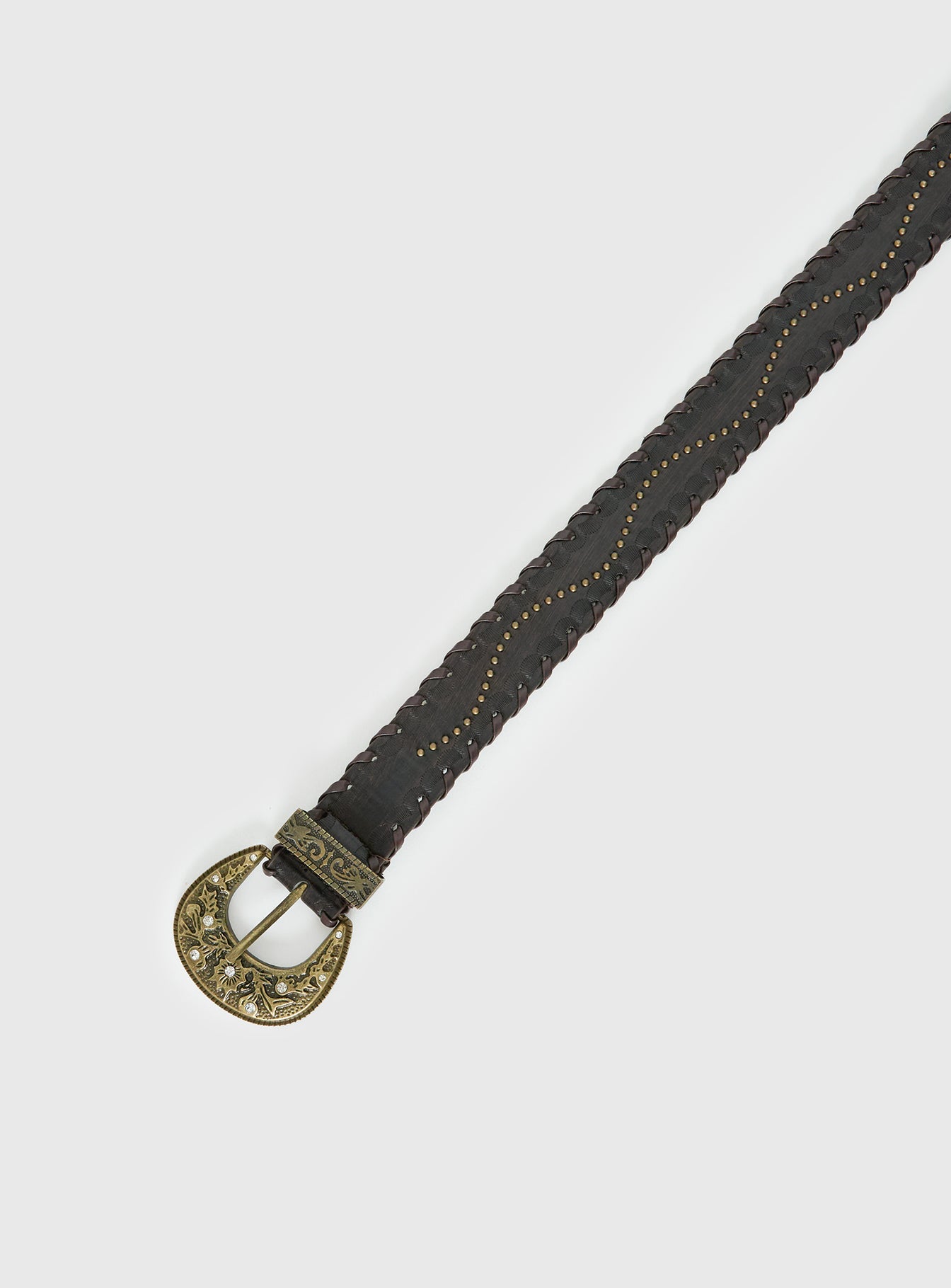Jacklin Woven Belt Brown / Gold
