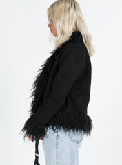 Lowden Faux Fur Jacket Black
