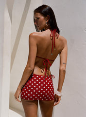 Tenya Swim Skort Red Polka Dot
