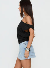 Stefenie Denim Skort Light Blue Wash