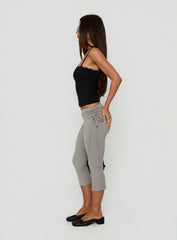 Bailor Channel Waistband Capri Pants Grey