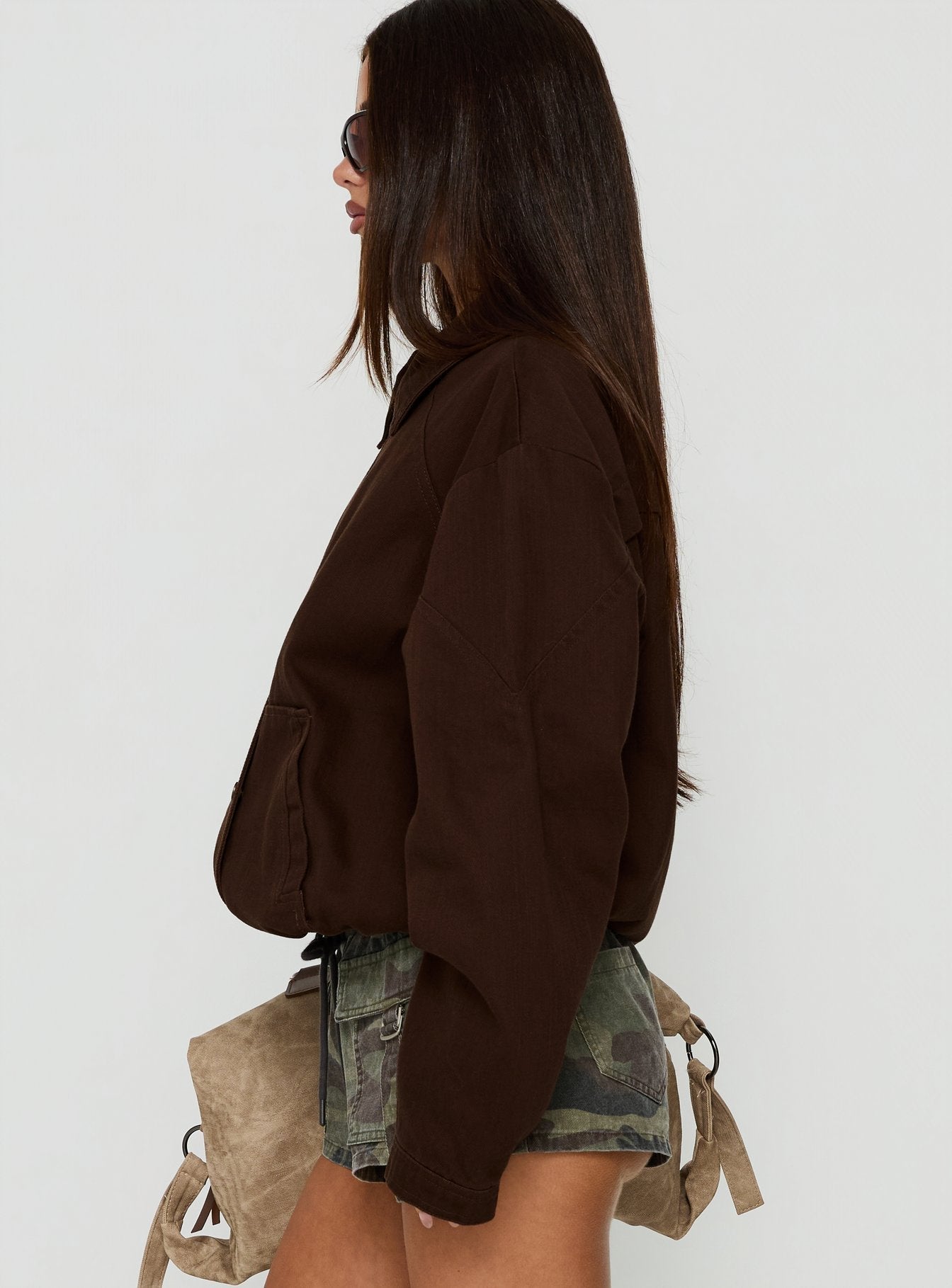 Jaxton Lightweight Denim Jacket Washed Brown