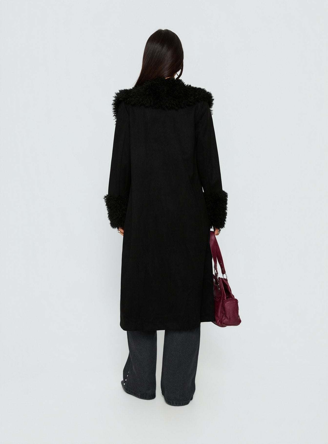 After Party Shearling Jacket Black