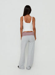 Jetset Pants Grey / Red Stripe