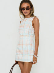 Yumiko Romper Blue Check