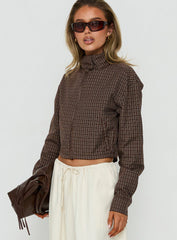 Aura Jacket Chocolate Plaid