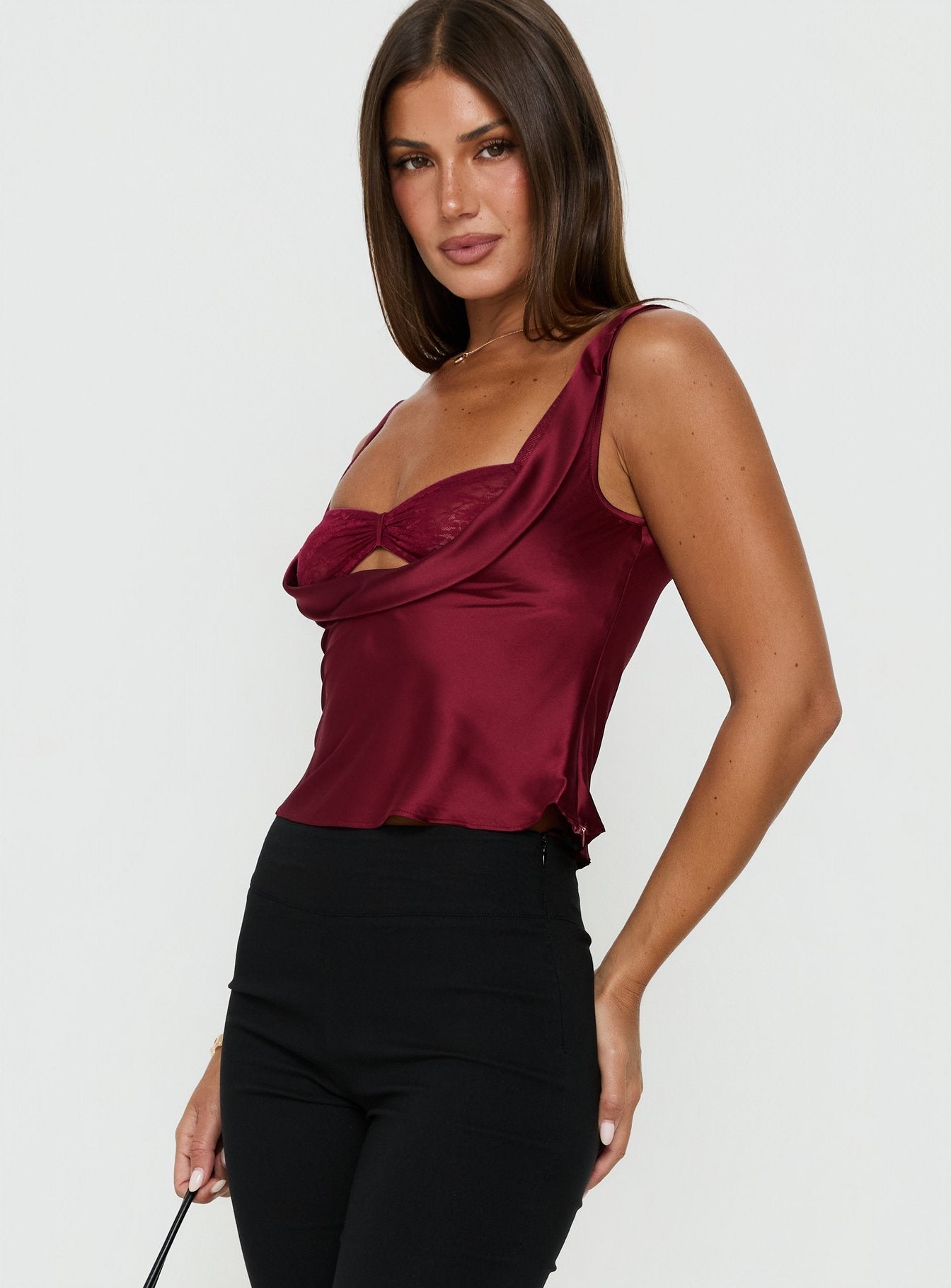 Delilah Top Burgundy