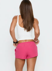 Makeli Micro Beach Short Fuchsia Stripe