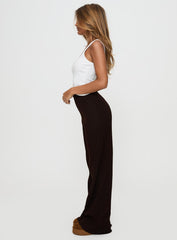 Montana Knit Pants Chocolate Brown