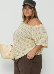 Icon Baby Off Shoulder Top Stripe Curve