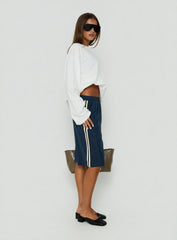 Boe Longline Track Shorts Navy / Yellow