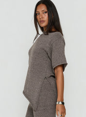 Amelise Knit Poncho Mocha