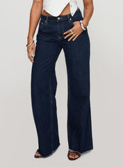Darla Low Rise Straight Leg Jean Dark Blue Wash