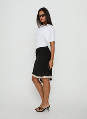 Shoreline Midi Skirt Noir