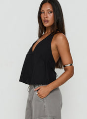 Faira Halter Top Black