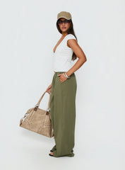 Lunea Concealed Waistband Pants Khaki