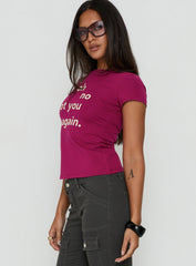 You Again Graphic Top Plum